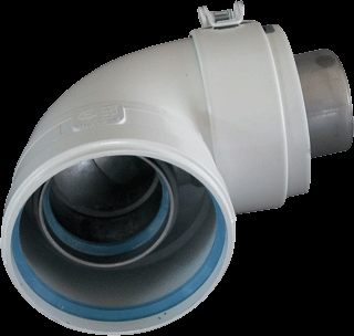 Concentrische bocht 60/100 90° 28286 (Nefit)